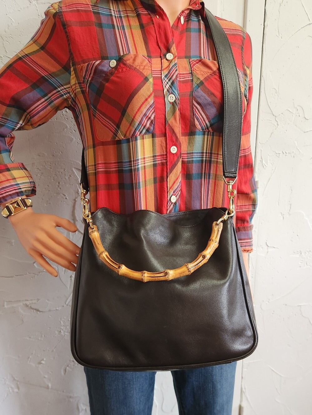 Gucci Borsa Bamboo Satchel/Crossbody, Made Italy
